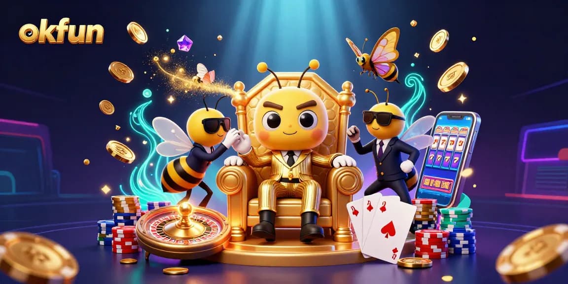 Experience exhilarating gameplay at okfun with a mystical scene filled with winning elements amidst vibrant casino excitement.