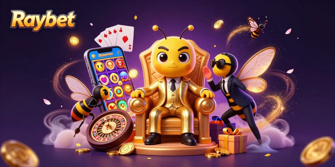 Experience thrilling slots at Raybet with engaging the 3D cartoon illustration of a bumblebee boss.