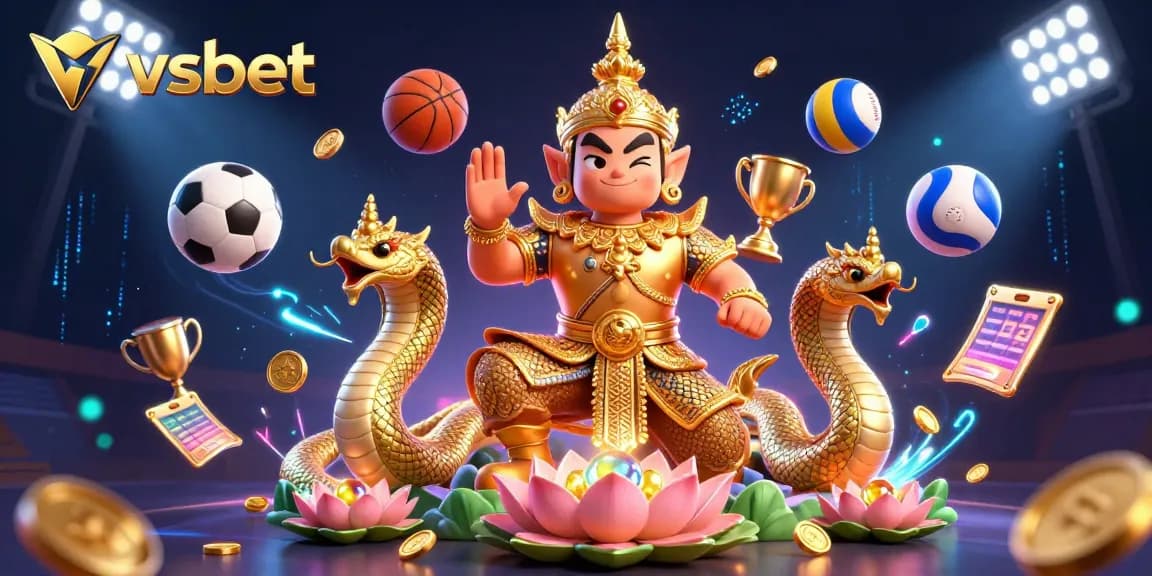 Experience thrilling sports betting at vsbet with dynamic 3D characters and vibrant casino elements.