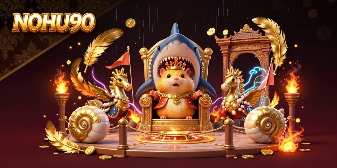 Experience the thrilling world of NOHU90 with interactive casino elements and vibrant characters.
