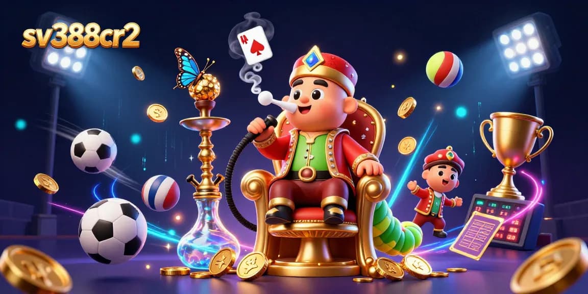 Engage in thrilling betting experiences with sv388cr2 as vibrant characters and sports elements fill the illustration.