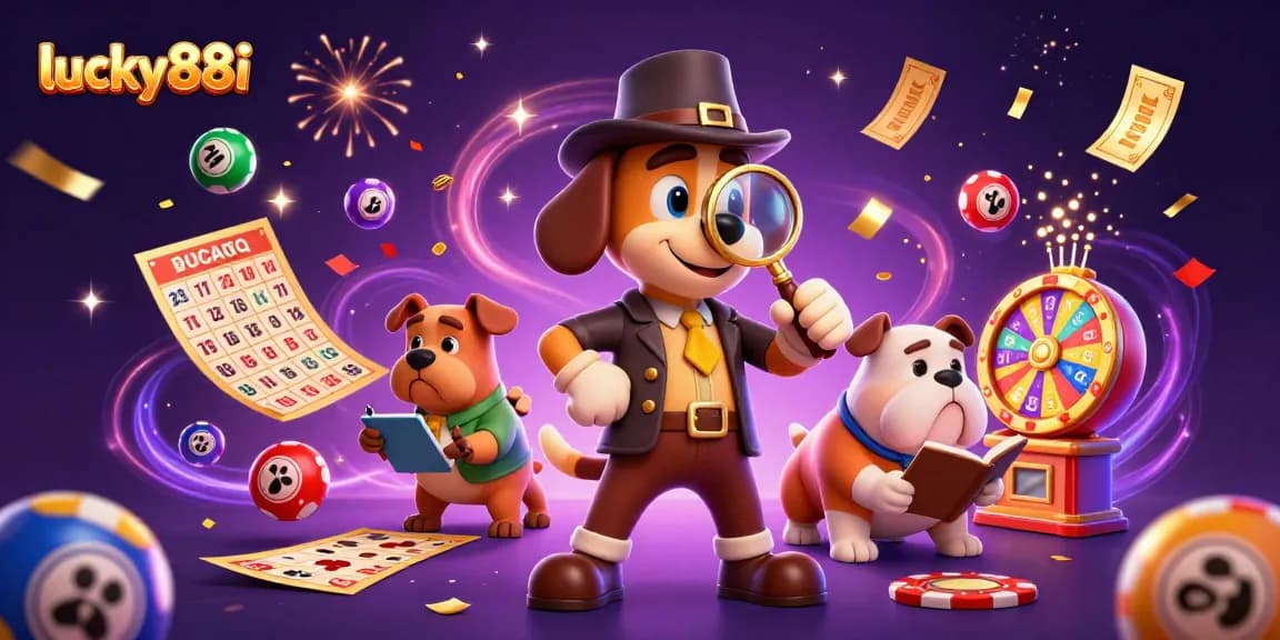 Engage with lucky88i's thrilling casino experience featuring lots of vibrant lottery elements and characters