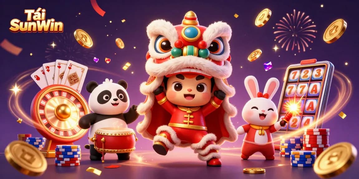 Experience the excitement of gambling with Tải SunWin's colorful and dynamic casino elements, featuring captivating characters.