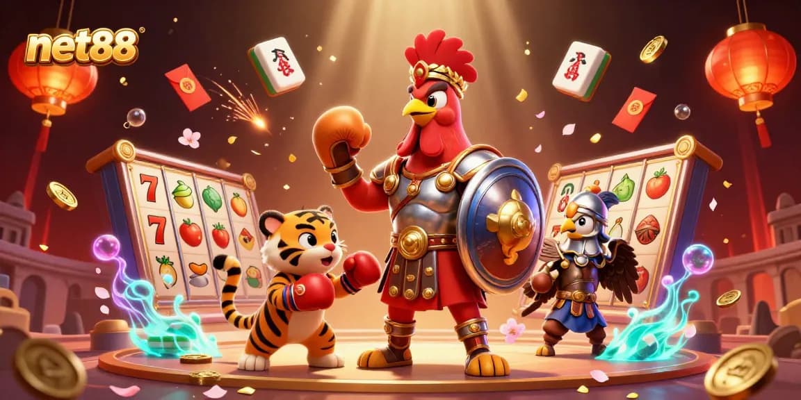 Engage with net88's thrilling casino experience through epic 3D battles in vibrant arenas.