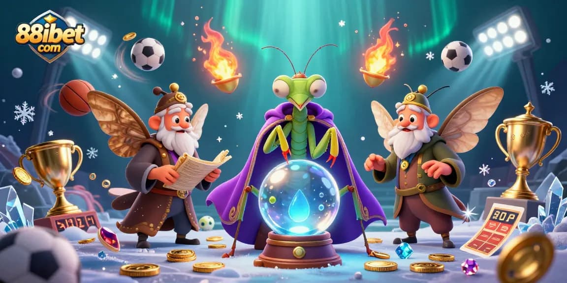 Experience magic at 88ibet com with a vibrant fortune teller scene filled with sports excitement.