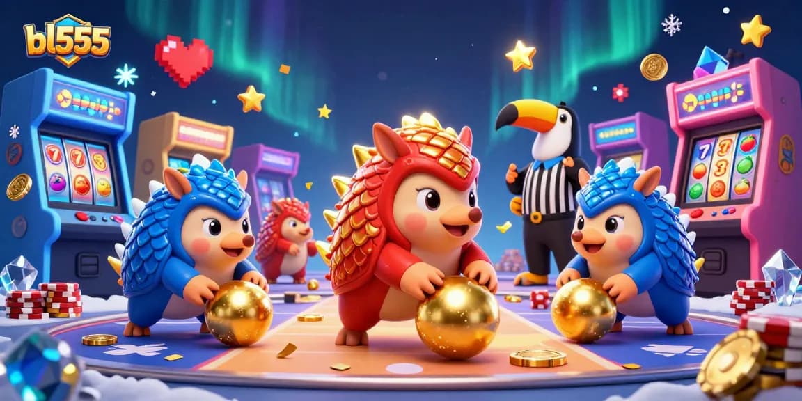 Experience thrilling gameplay with bl555 featuring colorful pangolins in a vibrant casino scene