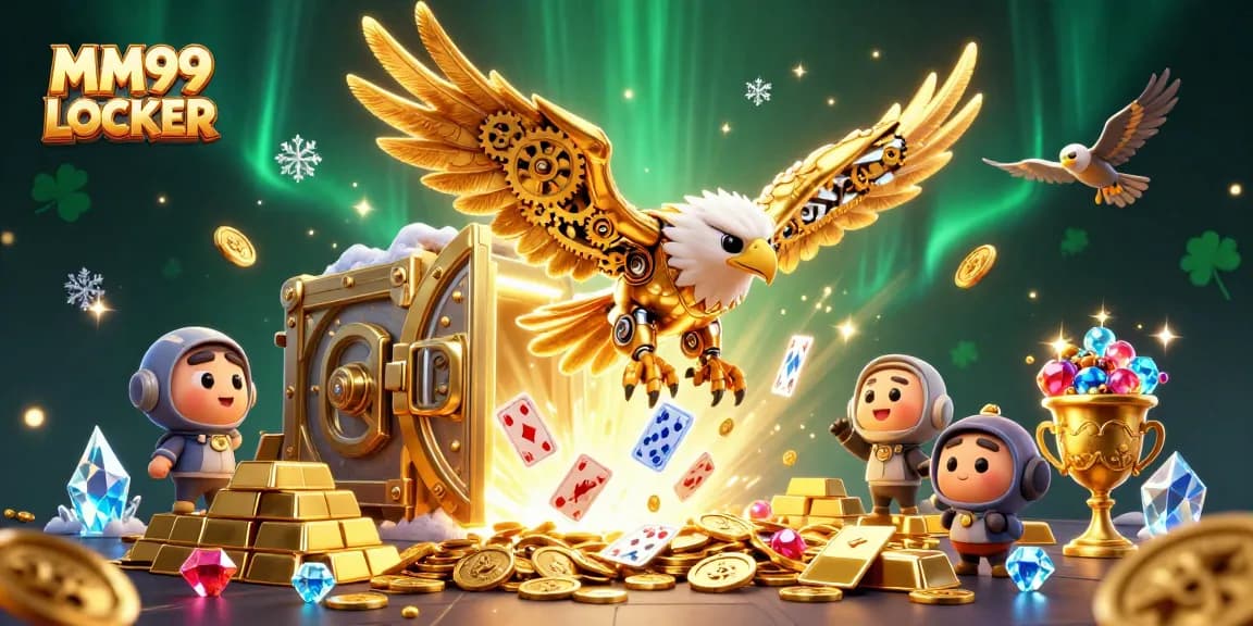 Experience the thrill of MM99 LOCKER with captivating 3D illustrations of casino gaming actions.