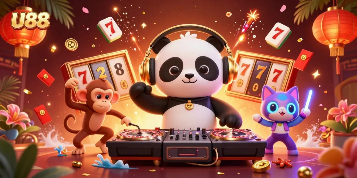 Engage in exhilarating casino experiences at U88 with vibrant characters and dynamic gaming elements