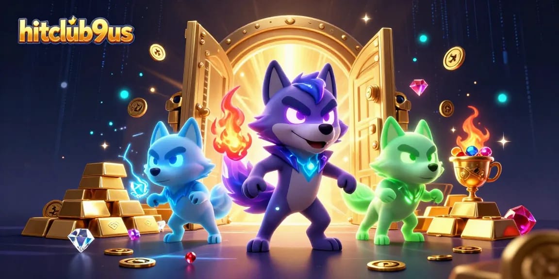 Engage in thrilling gambling excitement at hitclub9us with a mystical 3D digital illustration depicting fortune and fun.