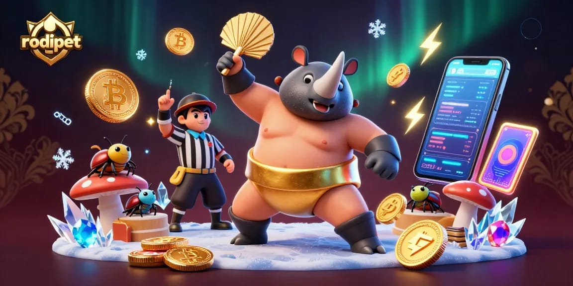 Win exciting prizes at rodipet with vibrant 3D beetle characters and crypto-themed casino action