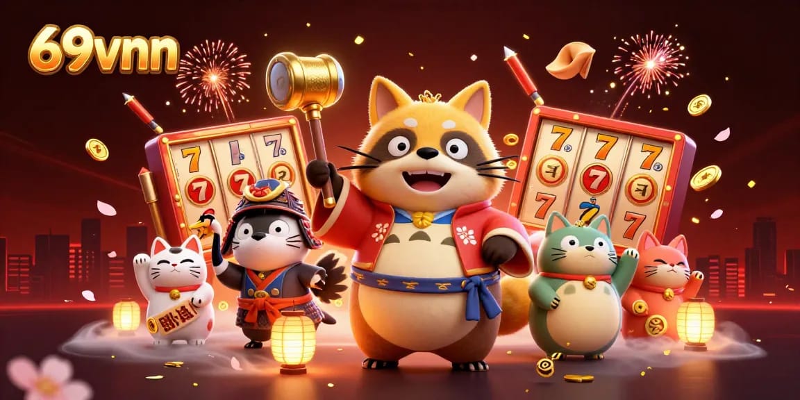 Engage in thrilling gameplay at 69vnn with cheerful tanuki and lucky elements.