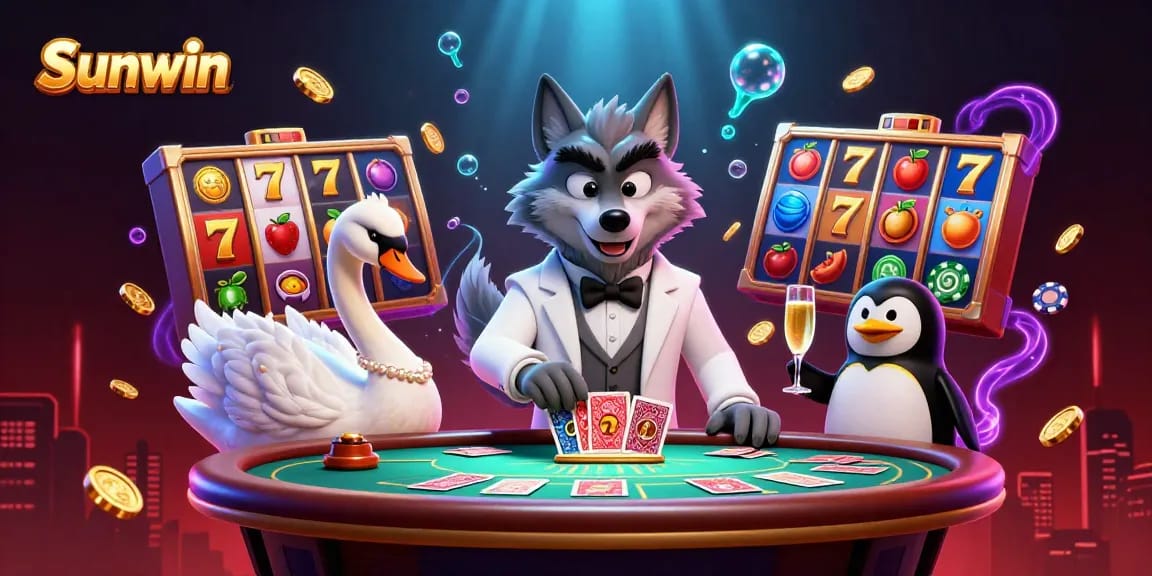 Experience the thrill of Sunwin as the elegant characters bring lively casino action to life.