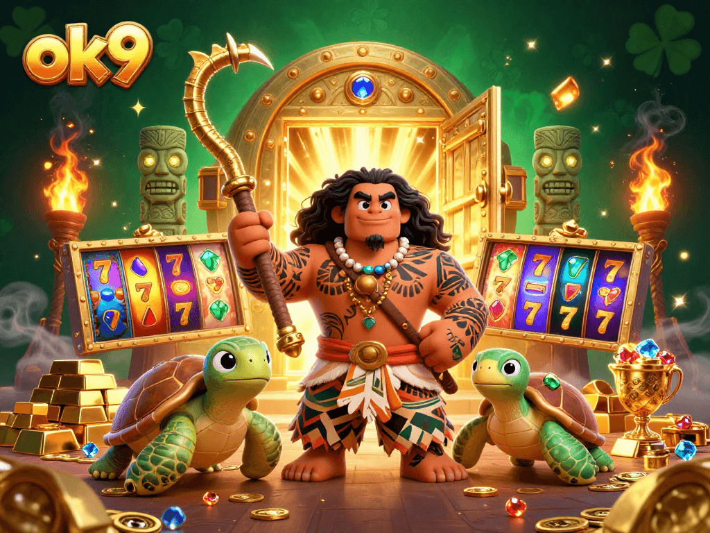 Experience exciting casino gameplay with ok9's vibrant characters and dazzling slot games.