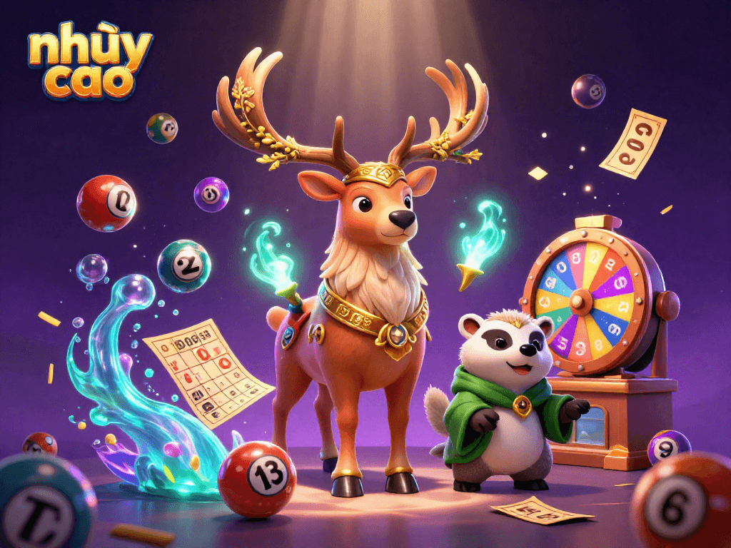Experience the thrill of nhảy cao with colorful elements illuminating a vibrant gaming scene.