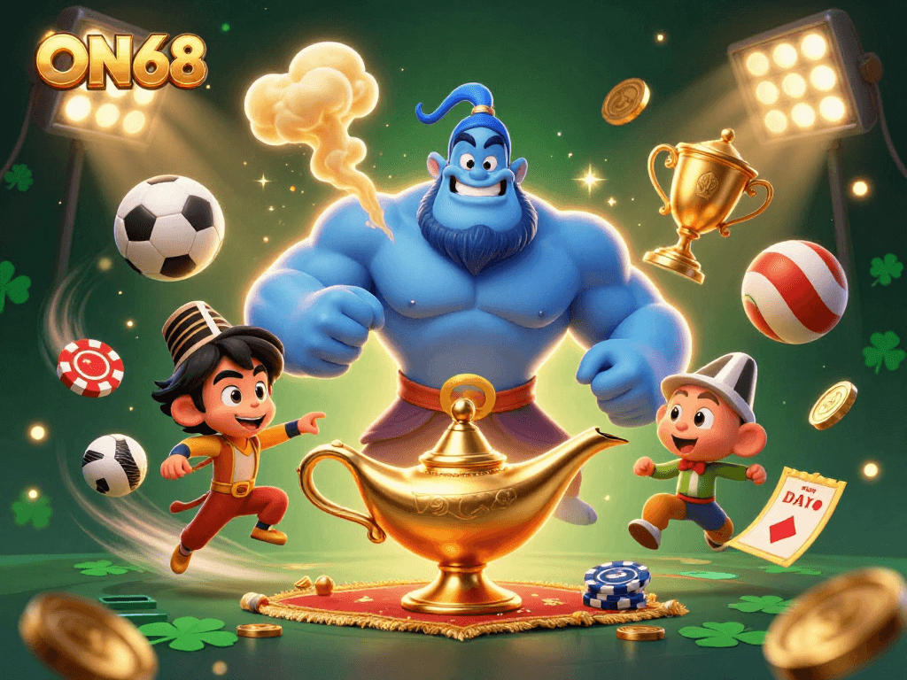 Experience thrilling wins at ON68's casino with vibrant games and magical atmosphere.