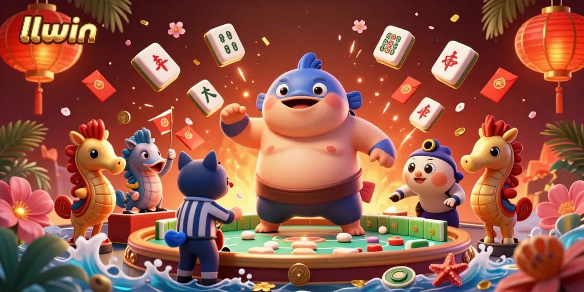 Join the excitement at llwin's vibrant underwater casino with our fugu and lively characters.