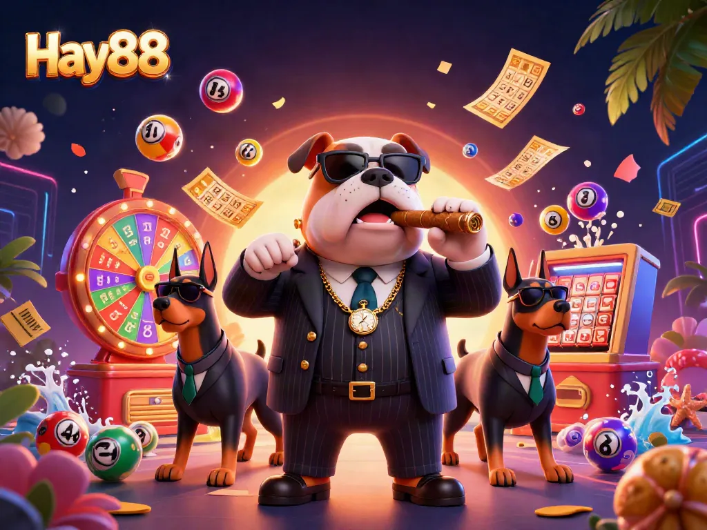 Join Hay88 for exciting lottery action with vibrant characters and dynamic game elements