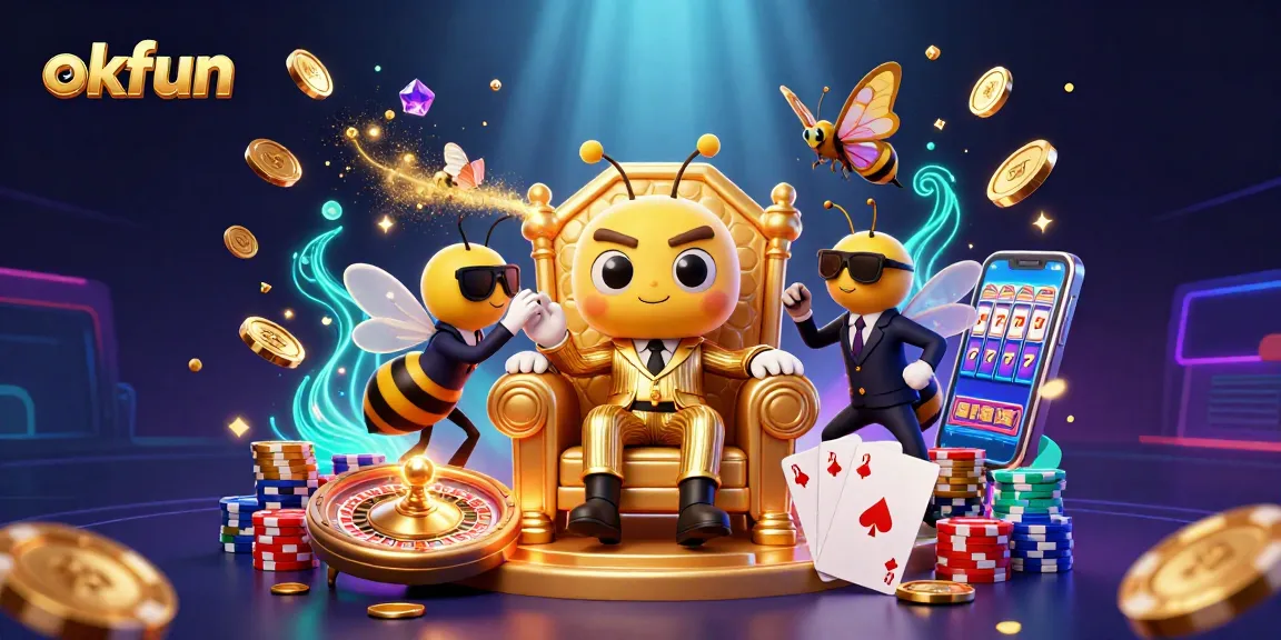 Experience exhilarating gameplay at okfun with a mystical scene filled with winning elements amidst vibrant casino excitement.