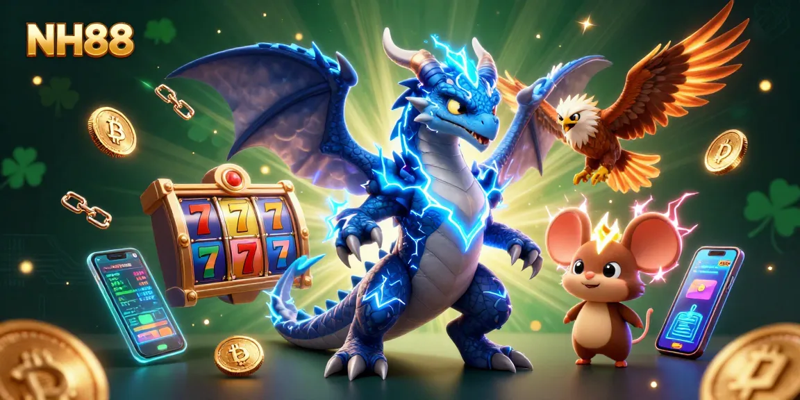 Experience thrilling online gaming with NH88, featuring captivating characters and slot game elements.