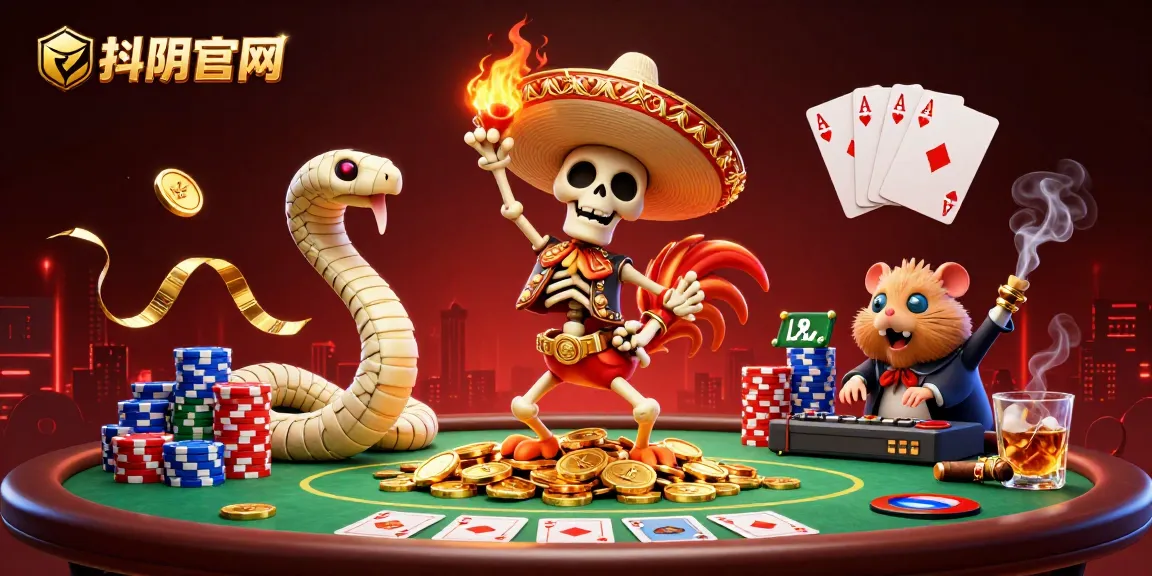 Engage in dynamic gambling action at 抖阴官网 with vibrant characters celebrating a casino victory.