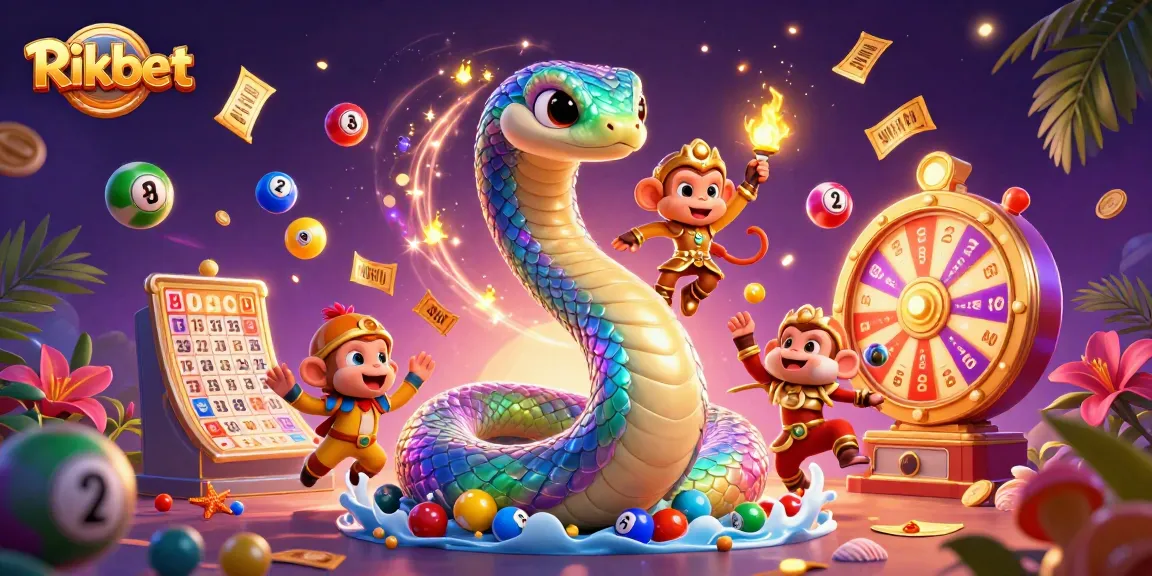 Engage with exciting gaming opportunities at Rikbet with colorful lottery and casino elements.
