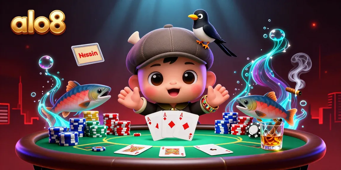 Experience the excitement of alo8 casino gaming with colorful poker characters and vibrant scenes.