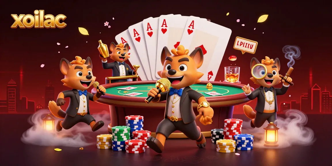 Spectacular scene of hyenas at the xoilac comedy casino club demonstrating vibrant gambling action.