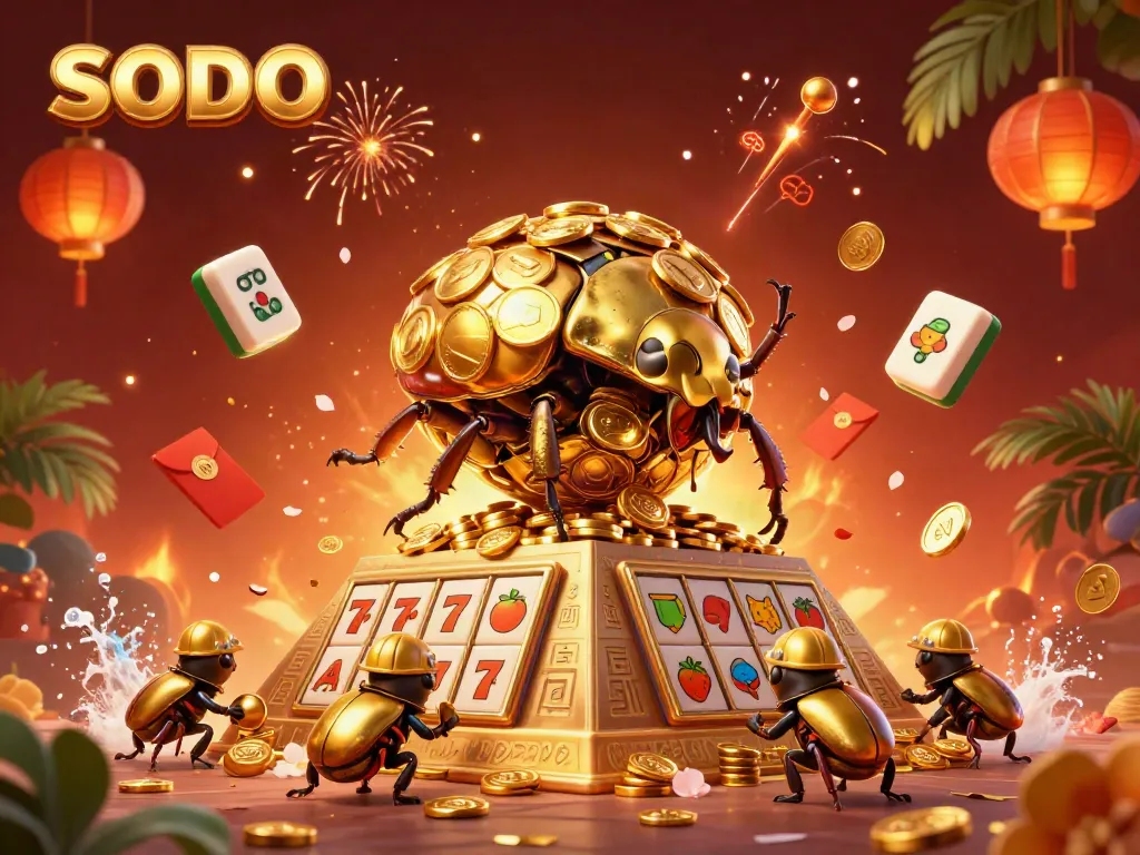 SODO brings excitement with vivid golden casino elements and energetic characters.