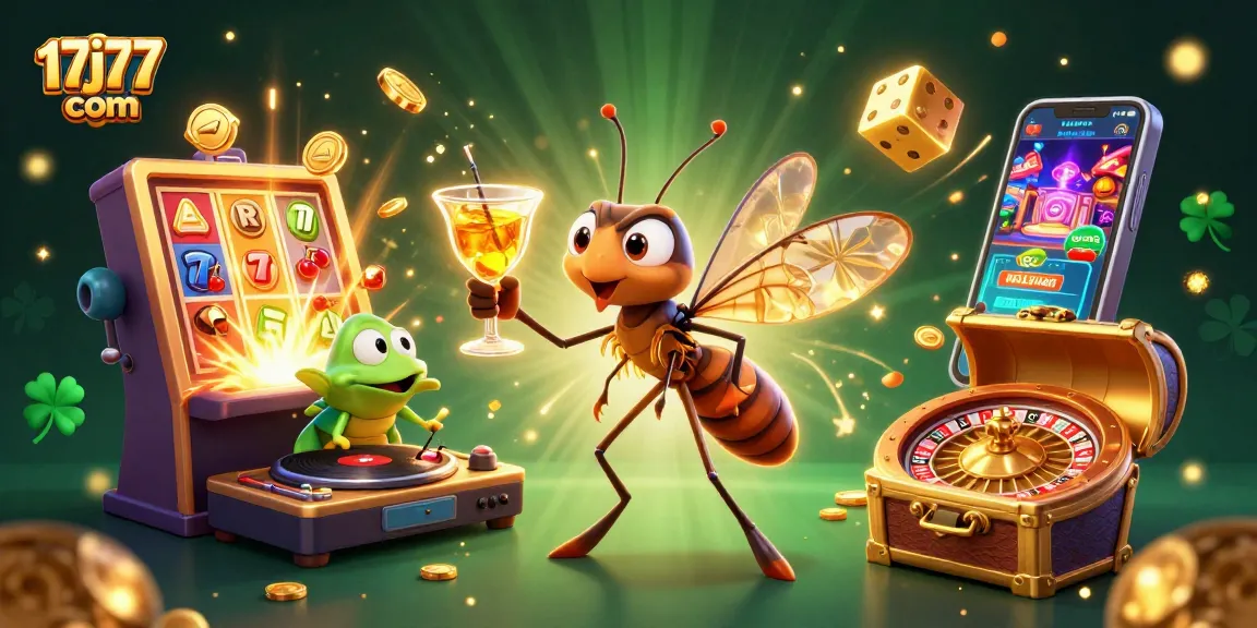 Experience the excitement at 17j77 com with colorful characters and casino games exploding in action!