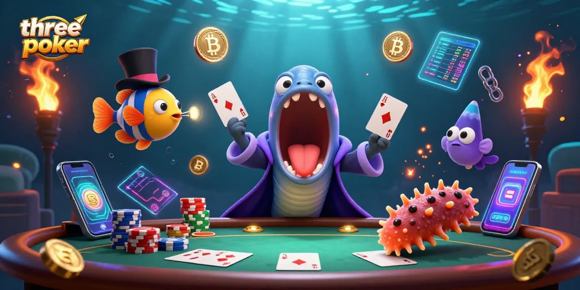 Experience thrilling three card poker action with vivid characters and dynamic casino elements.