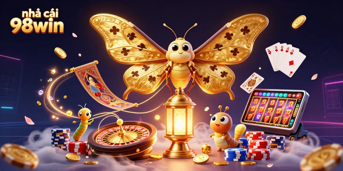 Experience the thrilling world of nhà cái 98win as you immerse in a vibrant 3D casino scene with sparkling gems and rich details.