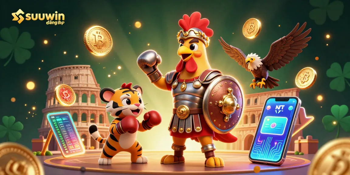 Engage with suuwin đăng nhập through immersive 3D illustrations in a vibrant online casino environment.