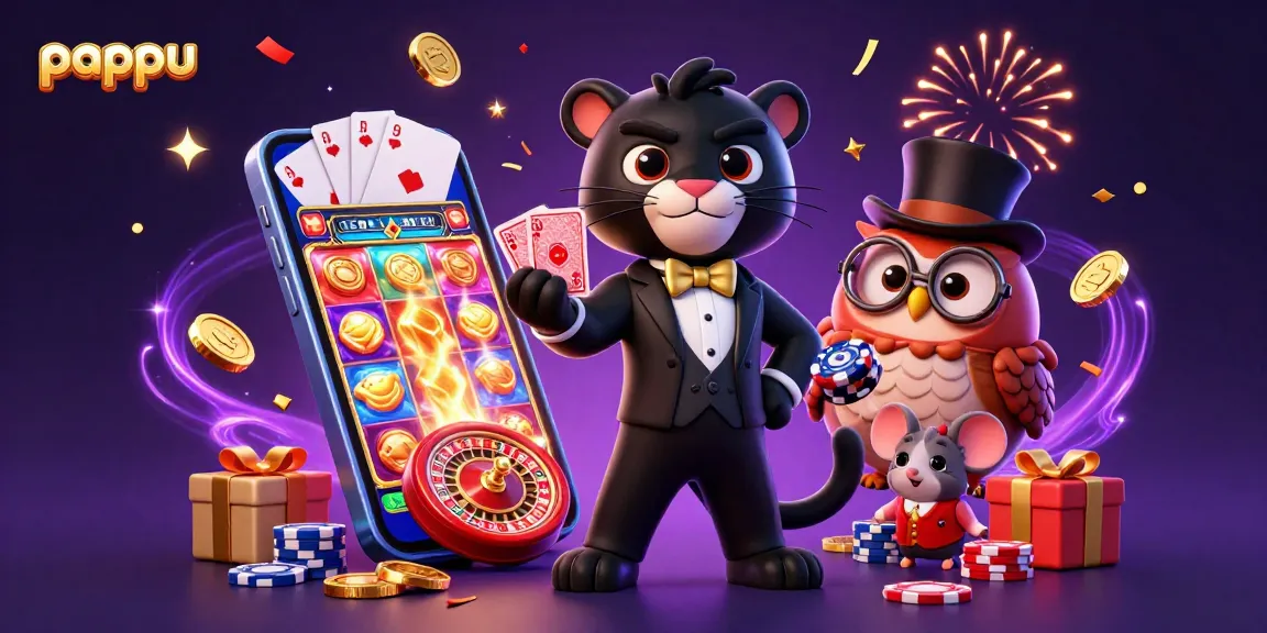 Experience thrills in Pappu with colorful casino elements and lively characters.