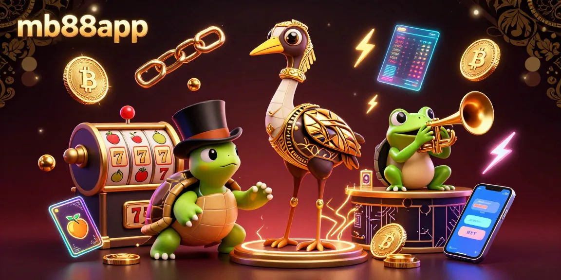 Engage with mb88app's lively casino adventure featuring 3D characters in a vibrant speakeasy scene.