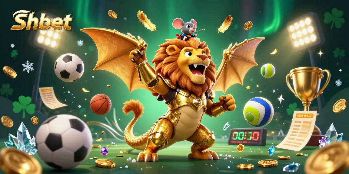 Shbet players experience triumph with a golden armored chimera and dynamic betting elements.