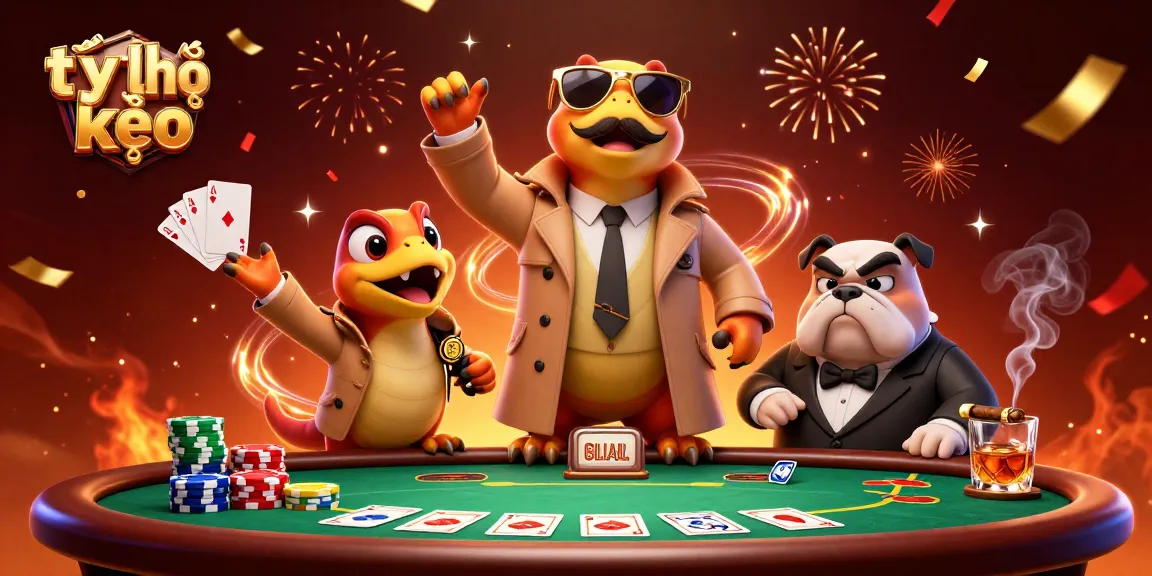 Betting with tỷ lệ kèo strategy in a vibrant casino scene featuring cartoon raptors.