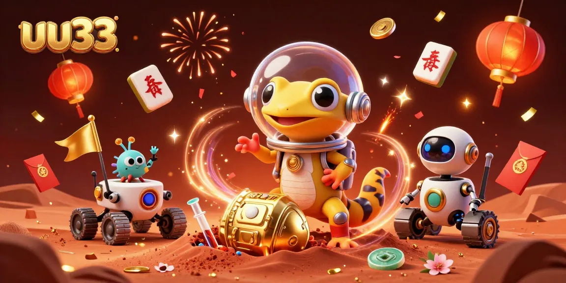 Engage with uu33 at a Martian casino adventure with colorful games and festive elements.