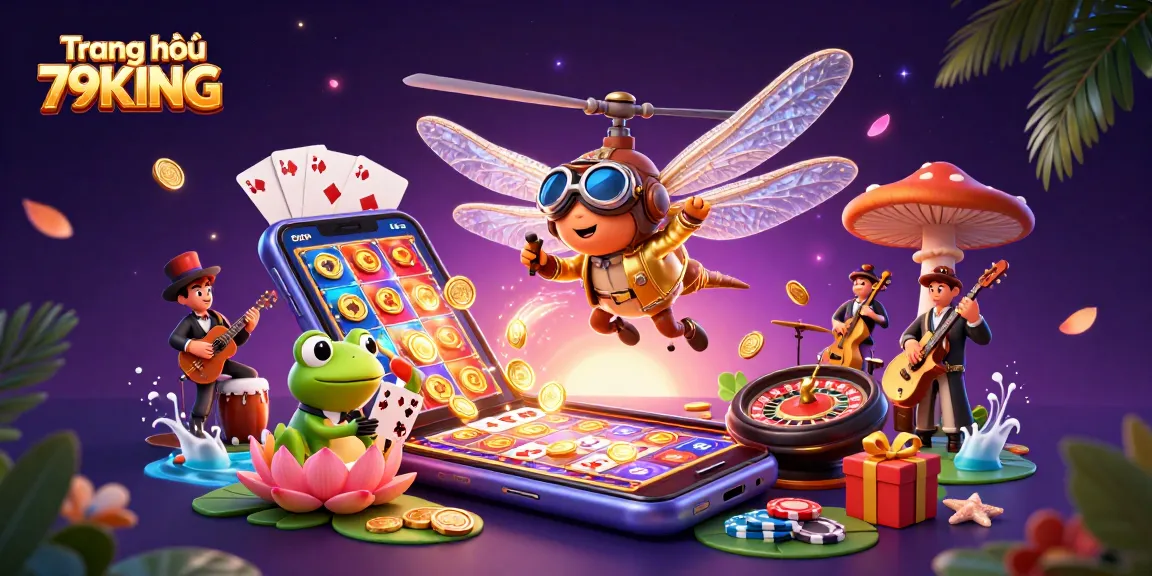 Experience the excitement of Trang chủ 79KING with the frog croupier and dynamic casino scene.