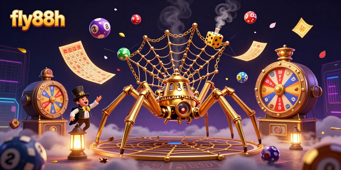 Join the excitement at fly88h with dynamic lottery games surrounded by vibrant 3D characters.