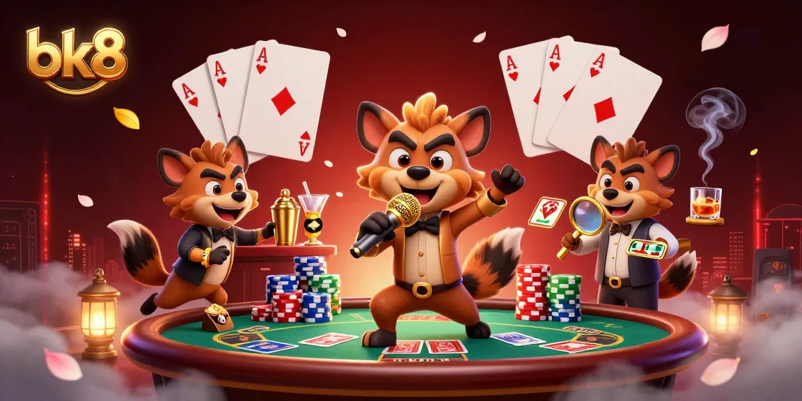 Experience bk8 thrills with lively hyenas in a vibrant comedy casino scene.