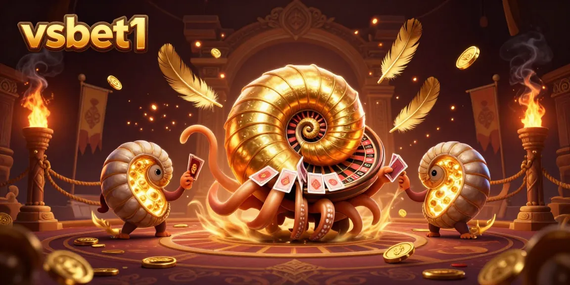 Catch the excitement at vsbet1 with a thrilling 3D casino illustration featuring a dazzling nautilus roulette wheel