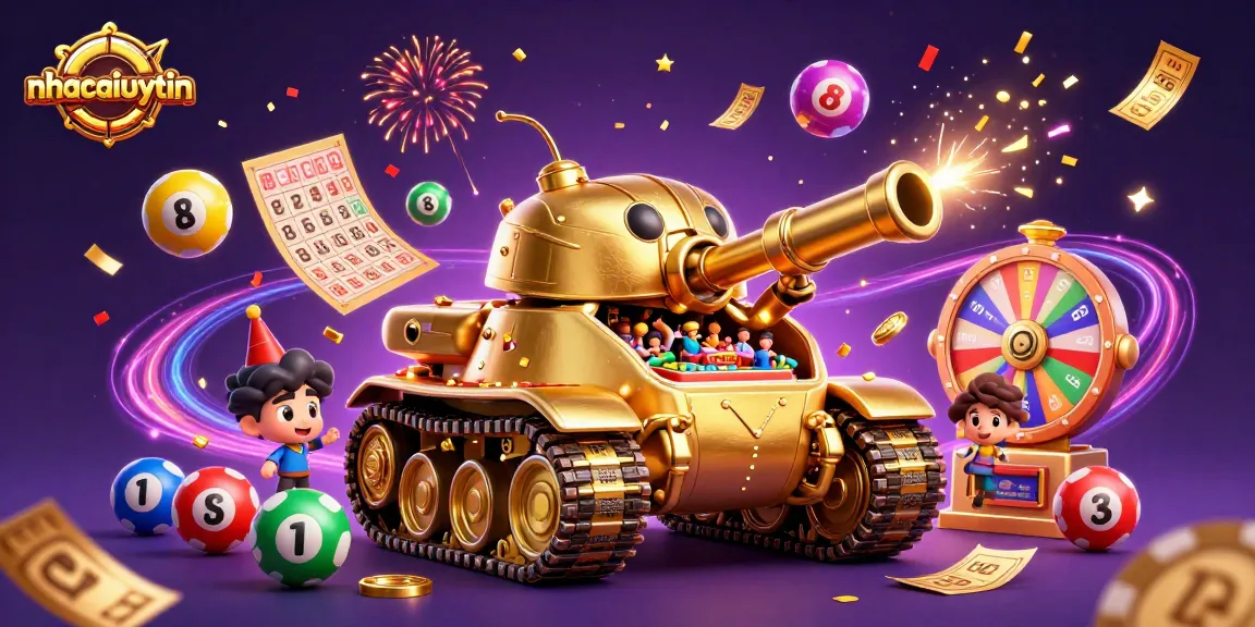 Enjoy the vibrant gaming scene at nhacaiuytin with colorful lottery balls and lively casino elements.