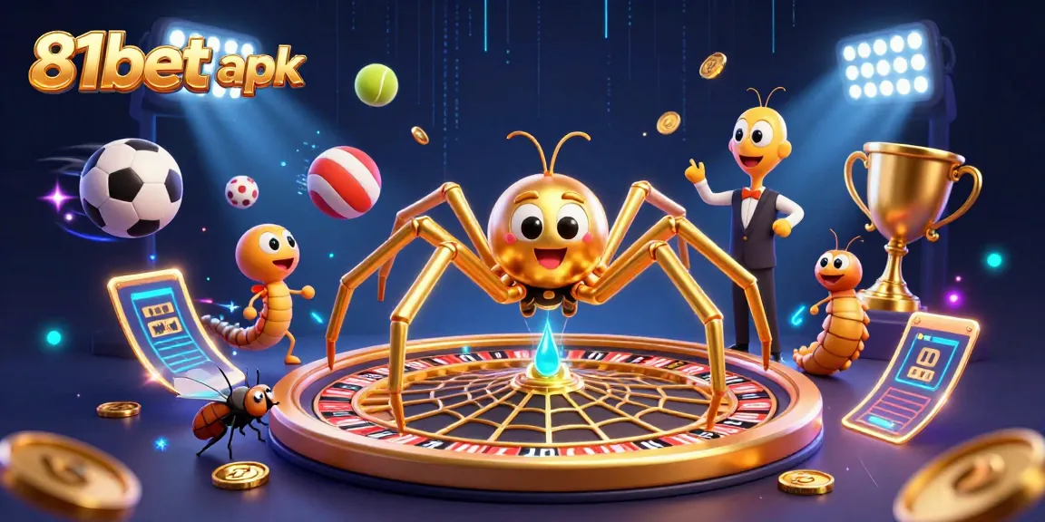Engage with thrilling bets at 81bet apk and win big in a vibrant casino illustration.