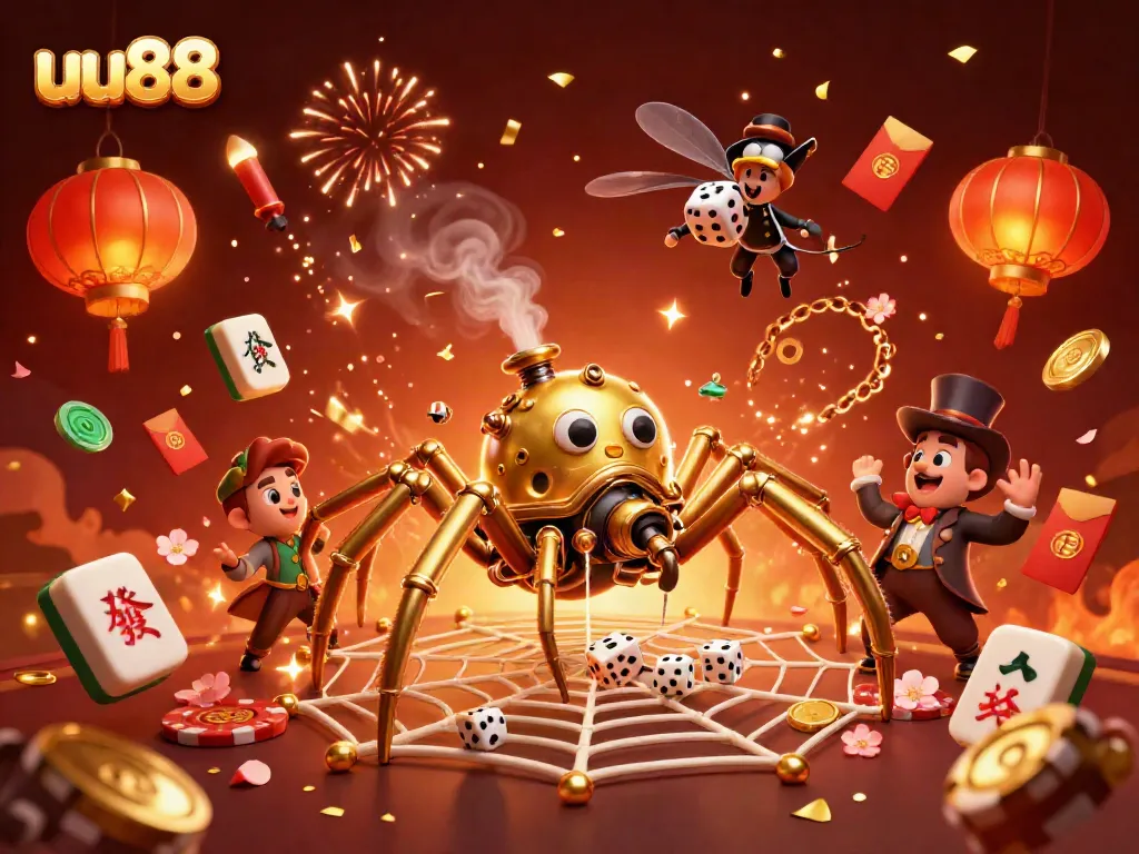 Experience thrilling gameplay with the uu88 casino, showcasing animated steampunk elements and vibrant celebrations.