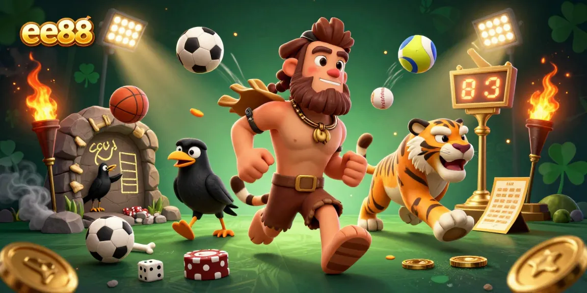 Experience thrilling betting action at ee88 with a prehistoric casino featuring unique characters and exciting game elements.