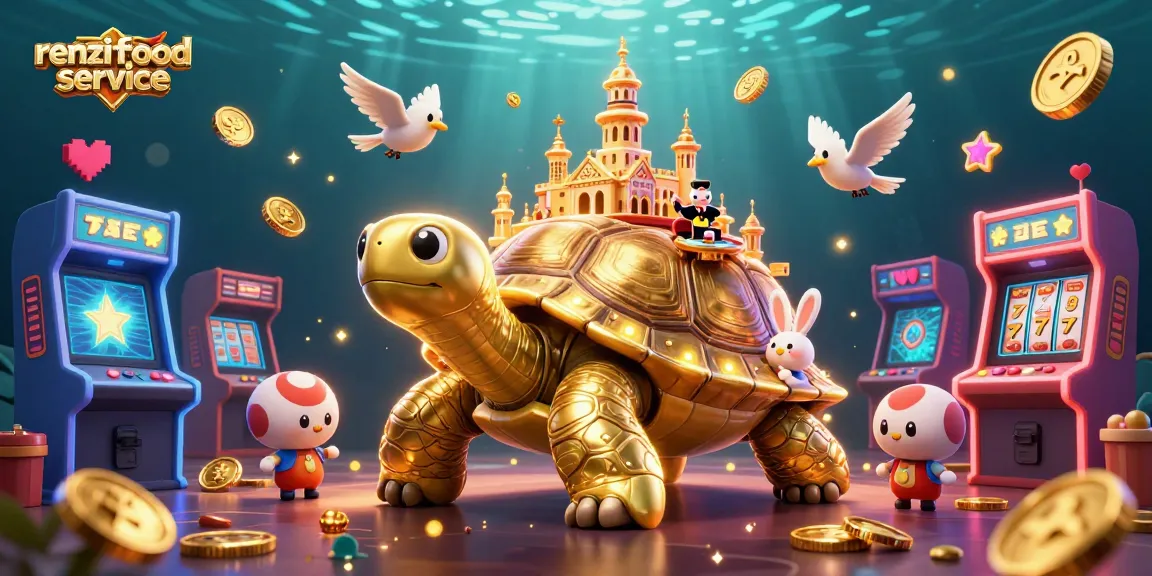 Experience thrilling gameplay at renzifoodservice with vibrant casino elements and golden coins flying around.