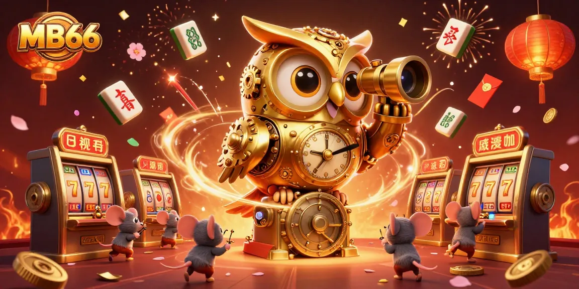 Experience MB66's exhilarating gaming action with a vibrant 3D illustration of a dynamic casino scene.