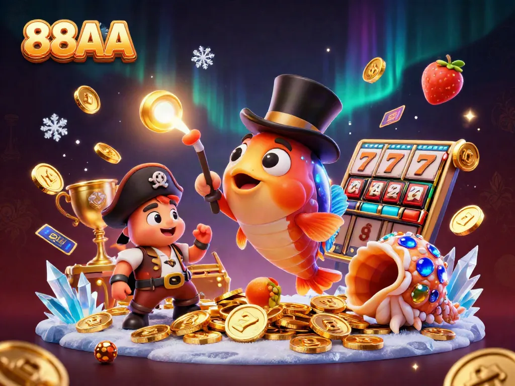 88AA attracts excitement with a golden jackpot scene featuring a deep-sea anglerfish and treasures.