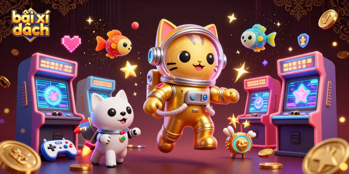 Engage in bài xì dách with our vibrant and interactive casino-themed illustration featuring playful characters and gaming elements.