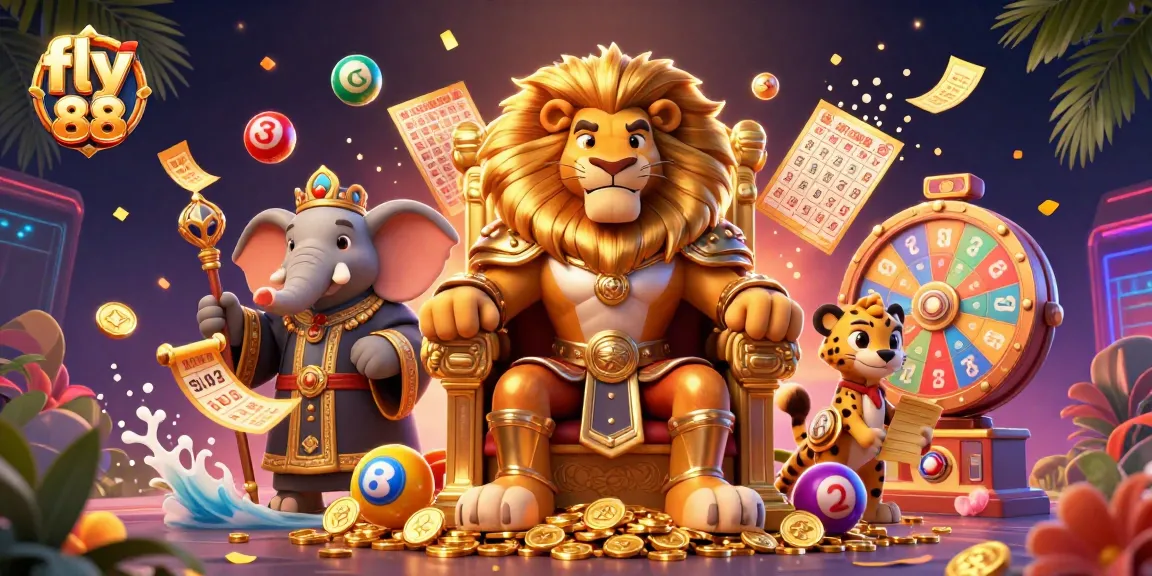 Fly 88 showcases thrilling games in this vibrant online casino illustration.
